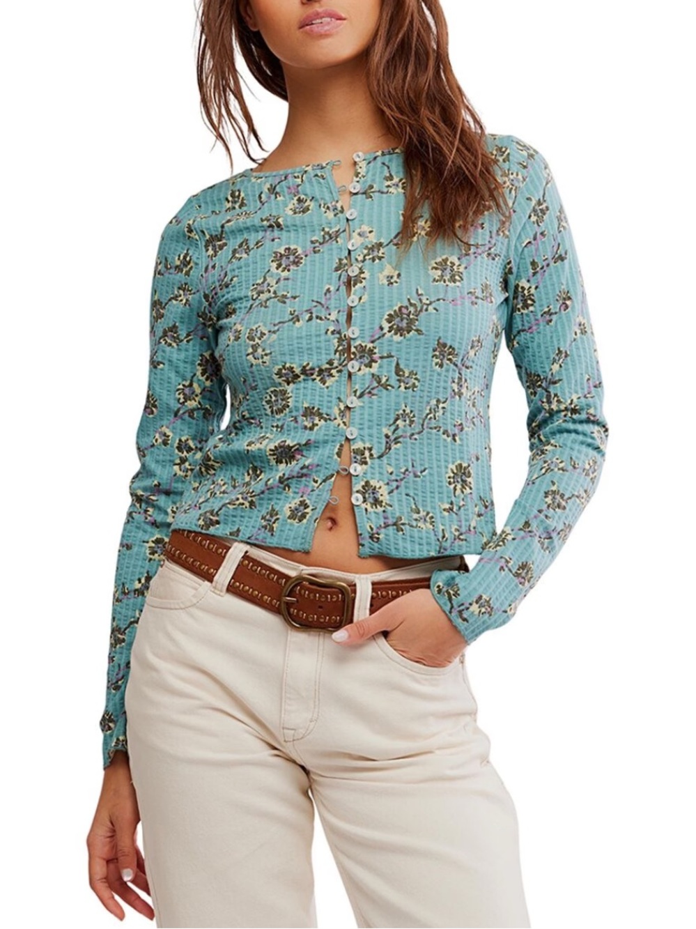 Free people Tilly Print Long-Sleeve Top
